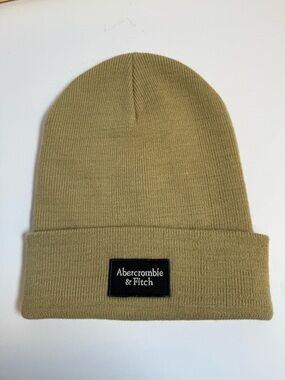 Abercrombie & Fitch Olive Green Ribbed Cuff Beanie